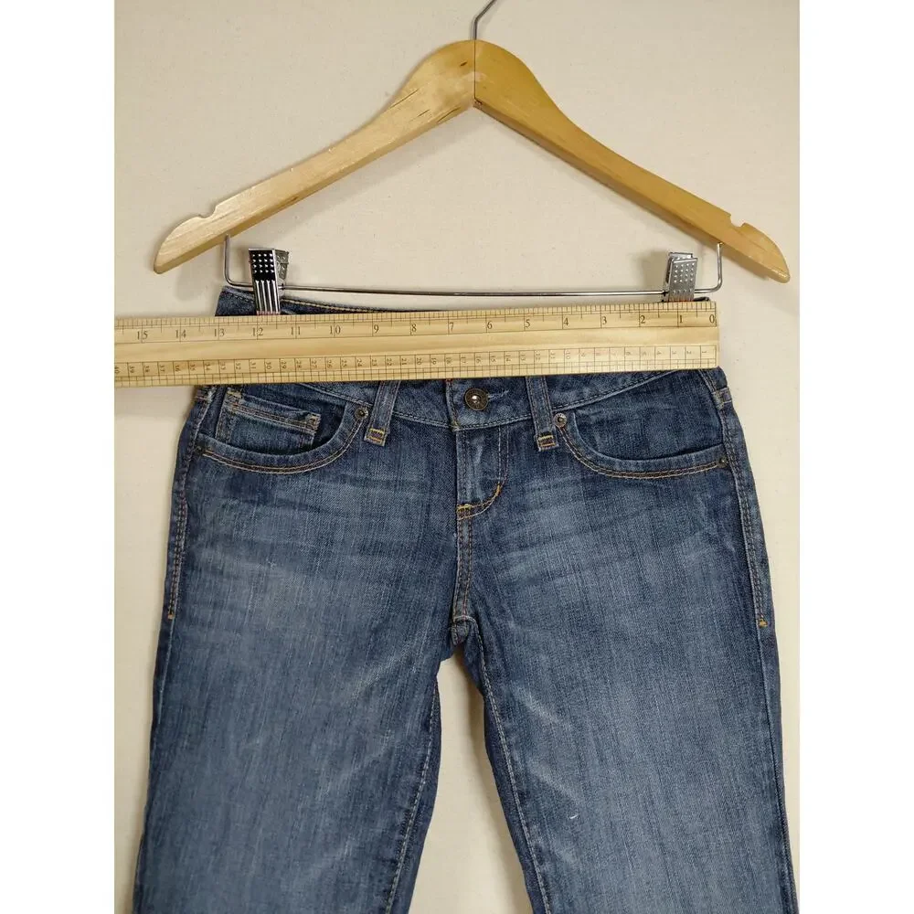 Guess A6140 Cotton Blend Blue Capri Stretch Jeans Women Size 23